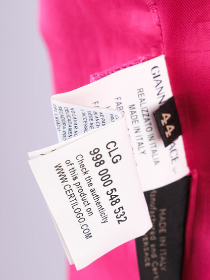 EXCELLENT Versace Pink Wool Trench Coat Size XL with Belt