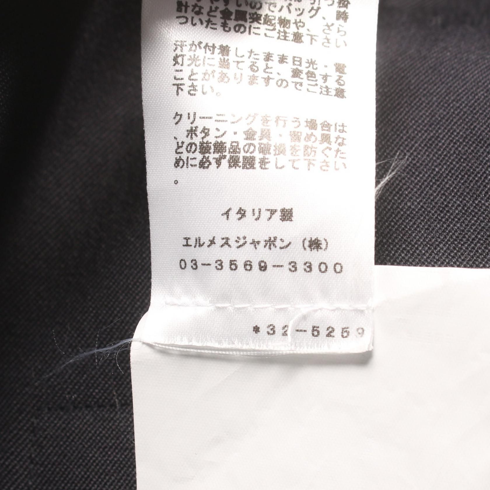 Hermes Tailored Jacket Navy Wool G 19632z 32-5259