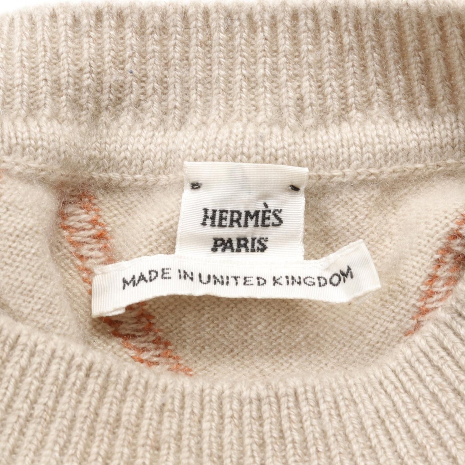 Hermes H Rondo Knit Beige Brown Cashmere