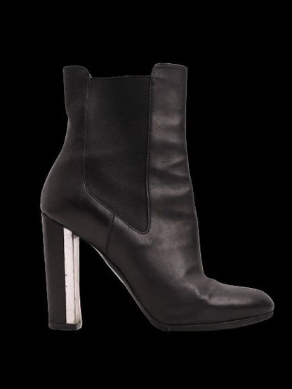 Average Dries Van Noten Black Leather Ankle Boots Size 38.5