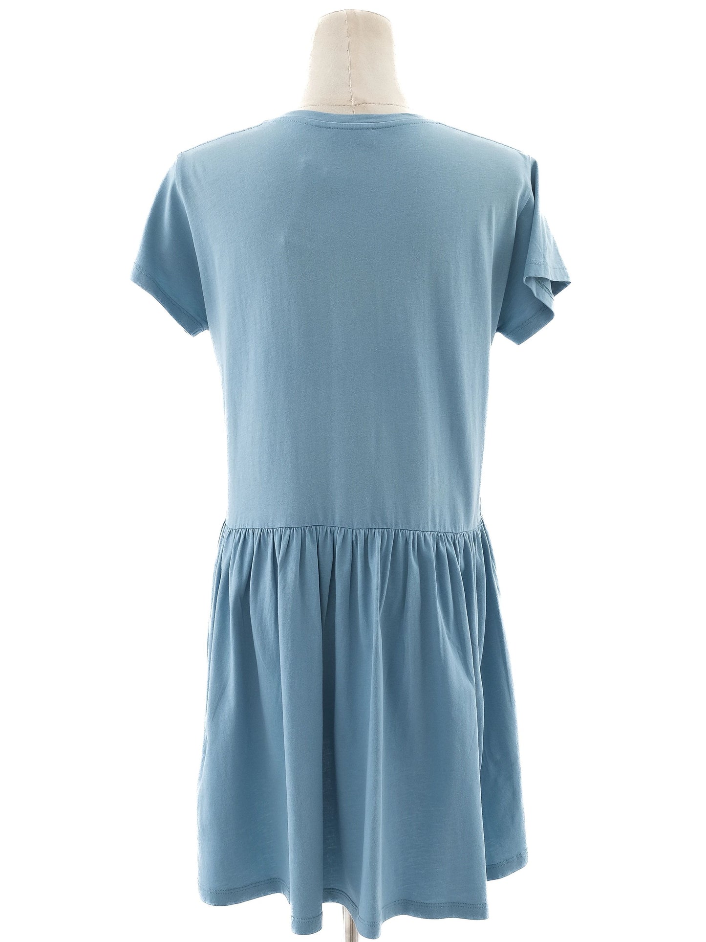 excellent elisabetta franchi blue cotton dress size s