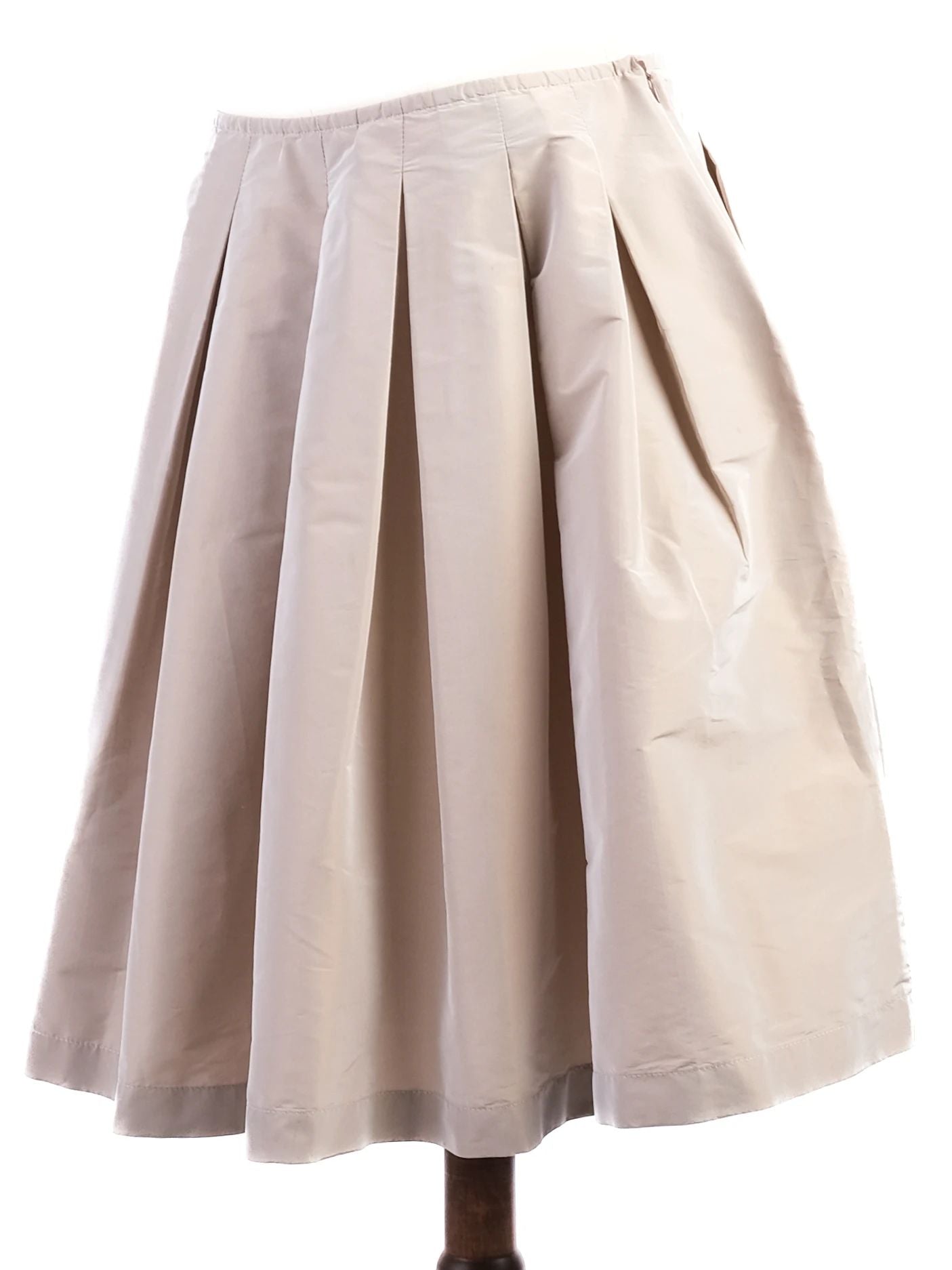 excellent fabiana filippi gray pleated skirt size l made in italy