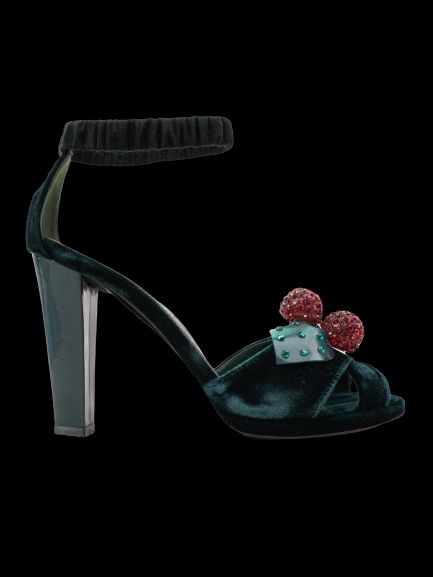 Perfect Yves Saint Laurent Green Velvet Heels Size 37.5 Women