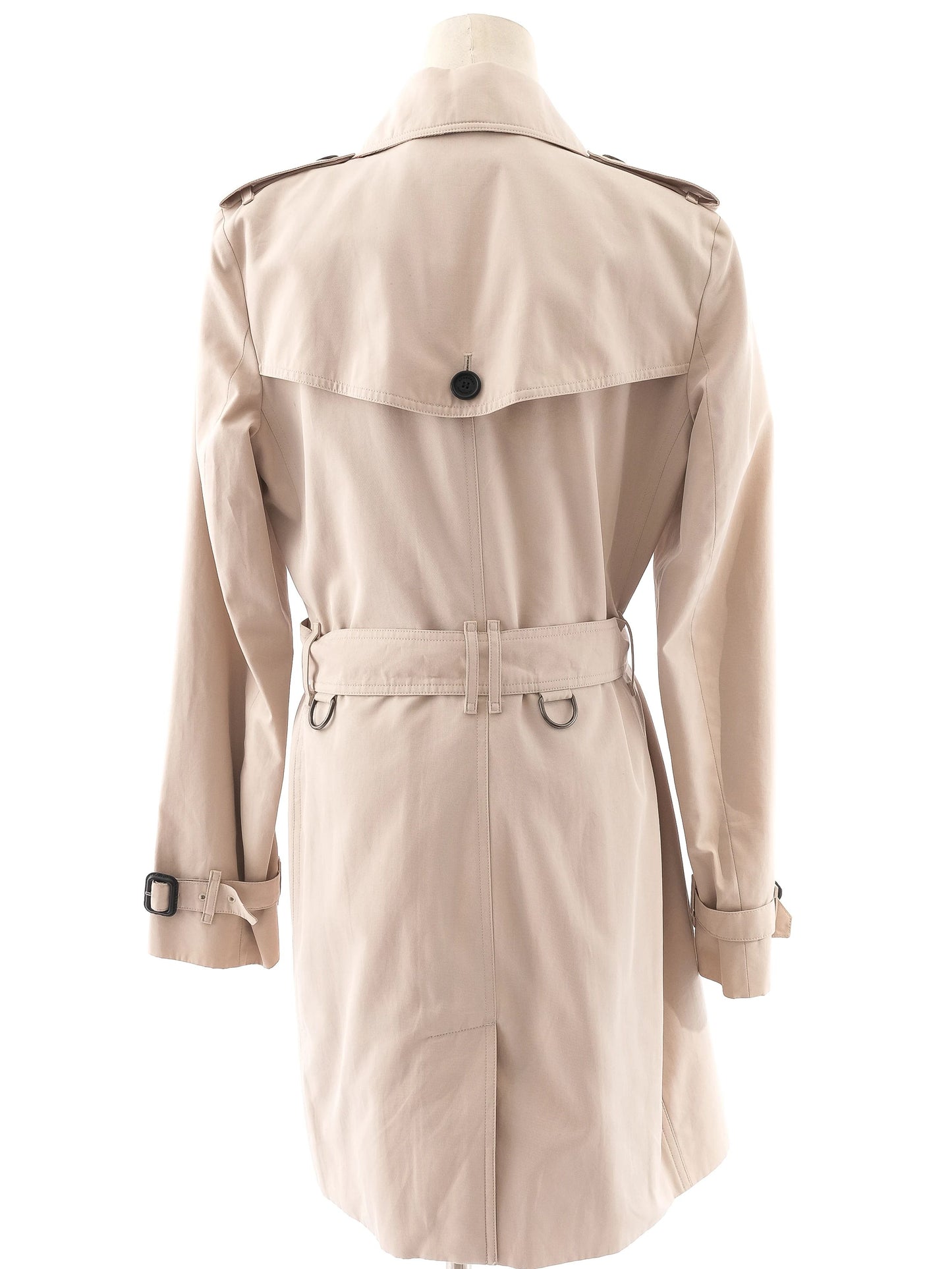 excellent burberry orange cotton trench coat size s