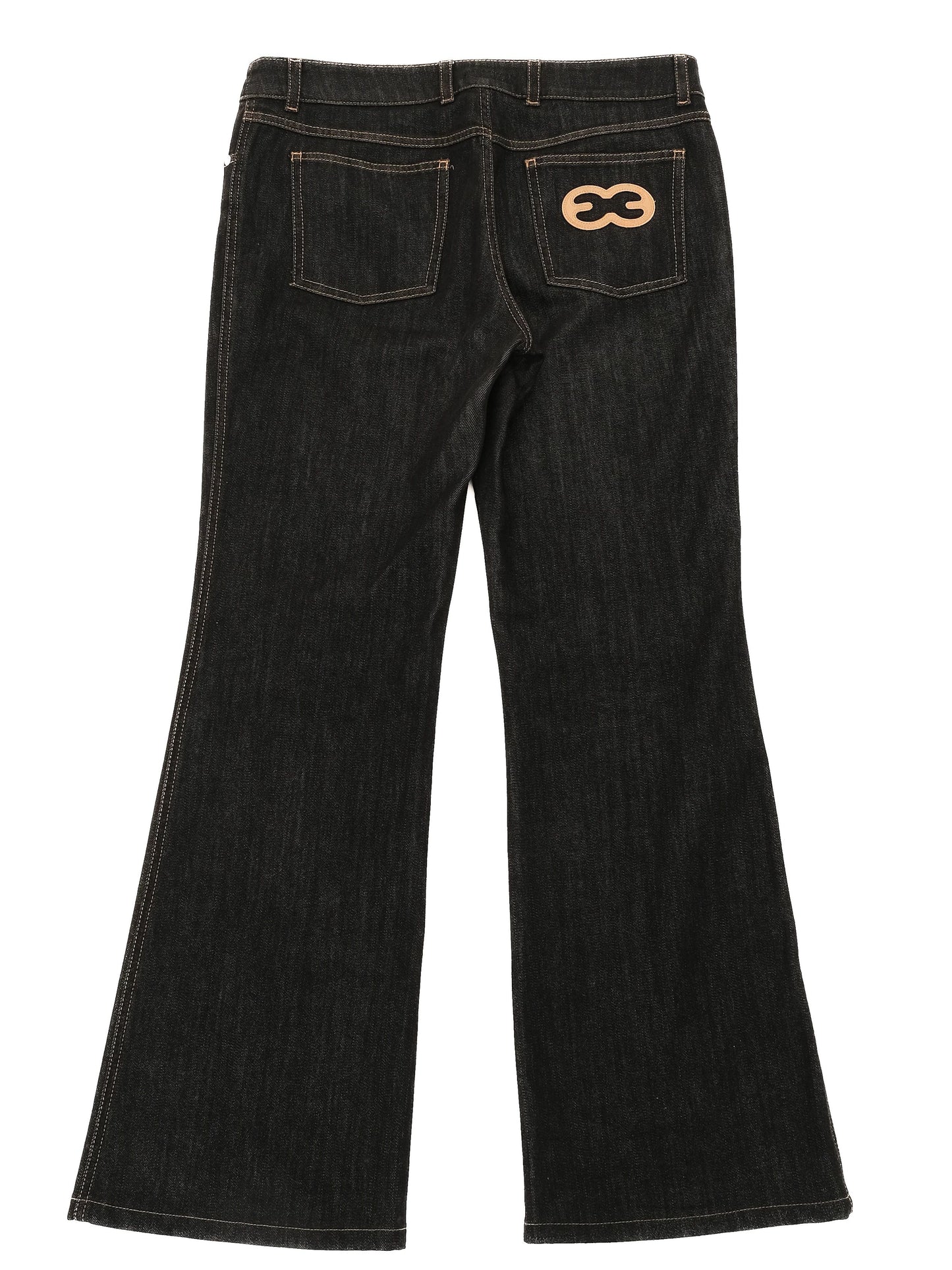 excellent escada black flare jeans size m women's denim