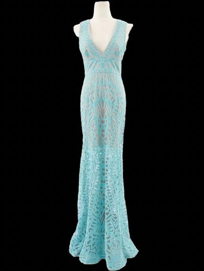BCBGMaxazria Excellent Condition Blue Sleeveless Dress Size XS