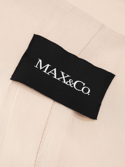 Excellent MaxCo Beige Short-Sleeved Cape Coat Size M