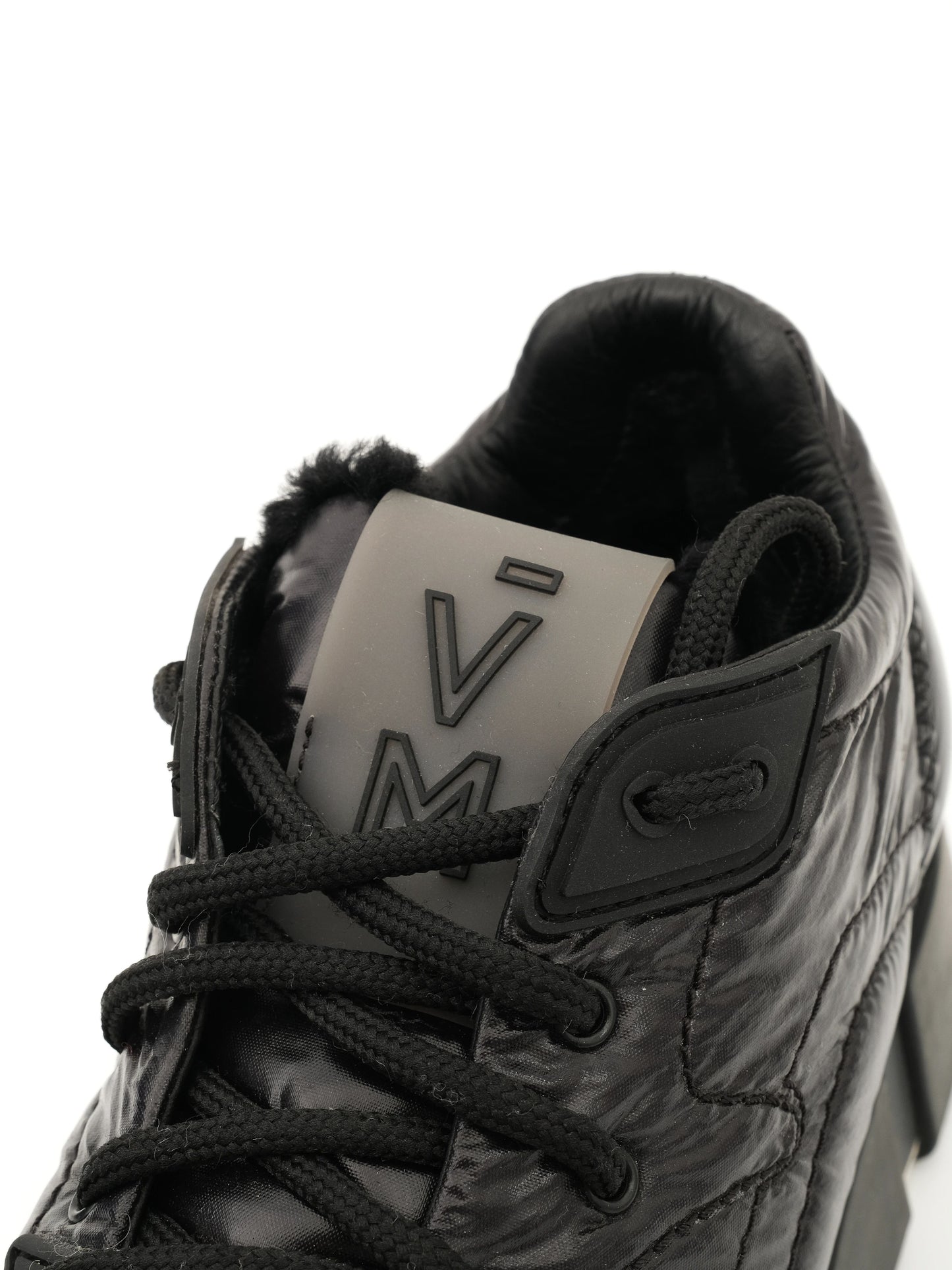 excellent vic matie black leather sneakers size 36 with chunky sole