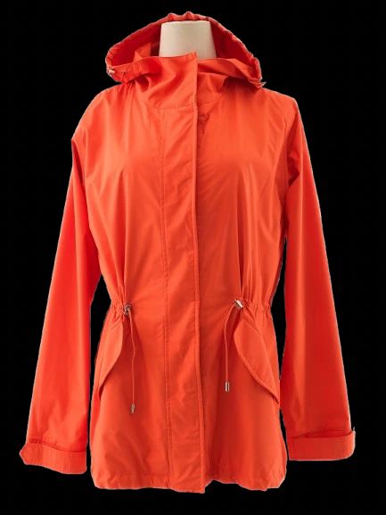 perfect loro piana orange hooded jacket women's xs