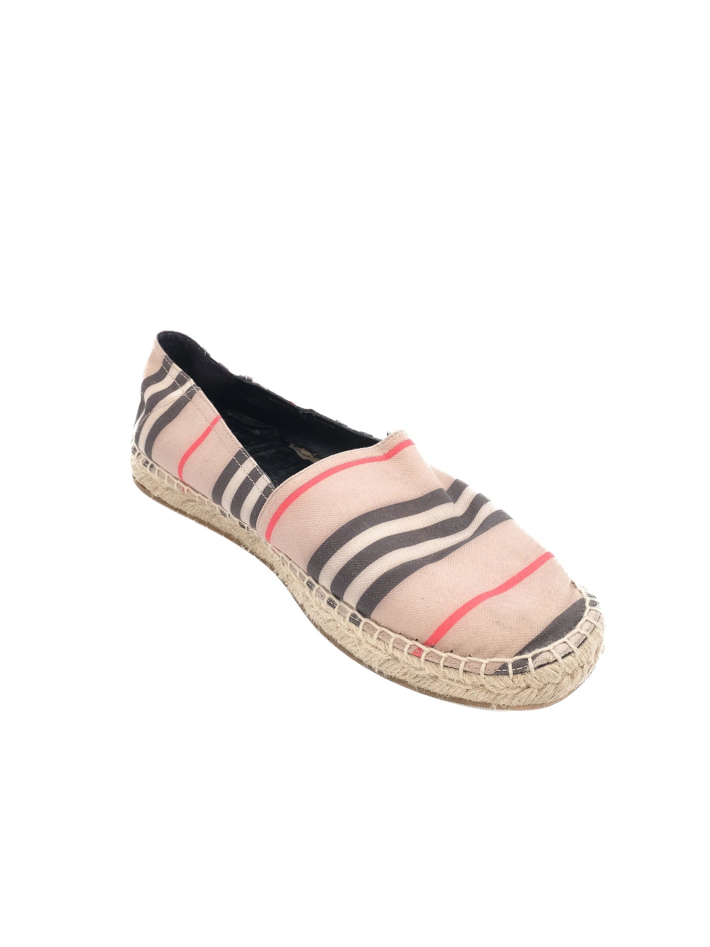 excellent burberry striped espadrilles women combined textile size n/a