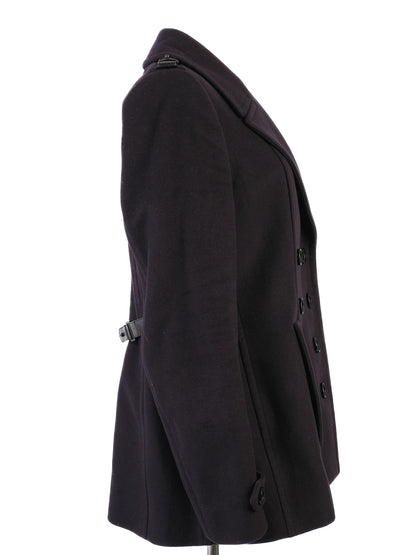 Excellent Burberry Black Wool Peacoat Double-Breasted Size S