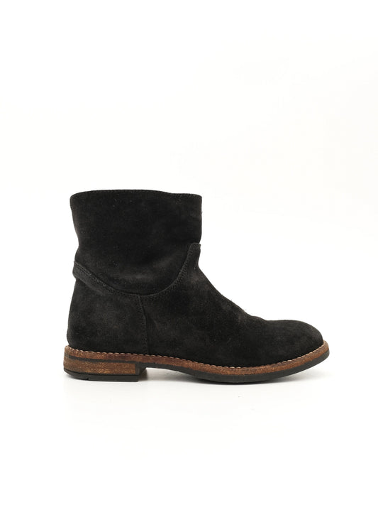 Excellent Bonpoint Black Leather Ankle Boots for Kids Size 28