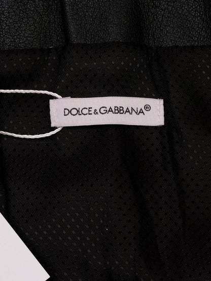 Perfect Dolce Gabbana Black Leather Jacket for Kids Size 6