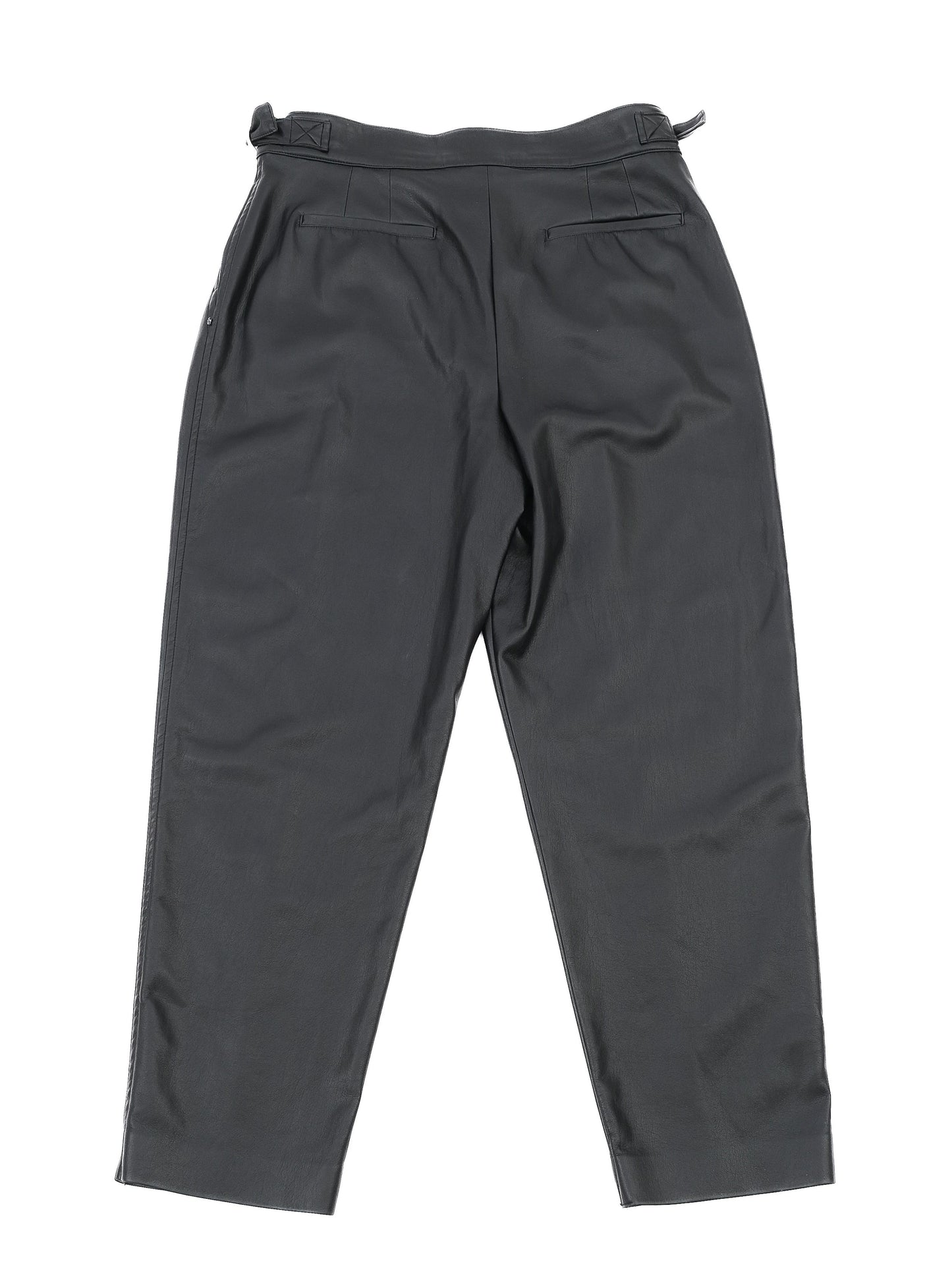 sportmax black pleated pants with side buckles size xxl excellent