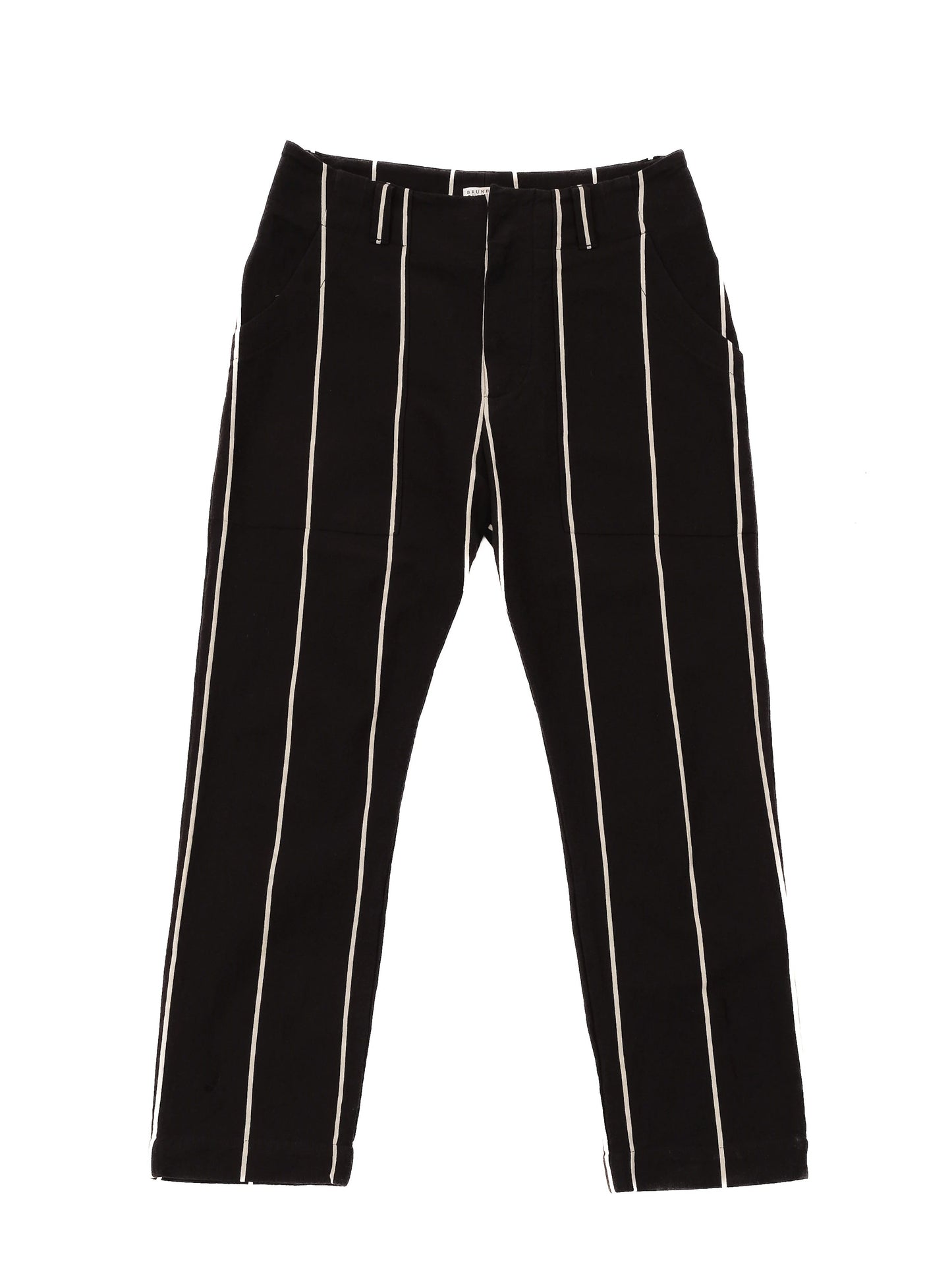 excellent brunello cucinelli black cotton pants size s