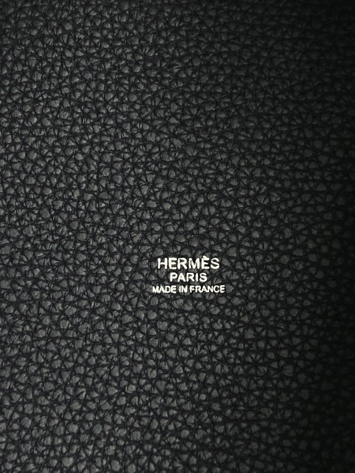 Hermes Navy Picotin MM,Taurillon Clemence PHW  Y Stamp