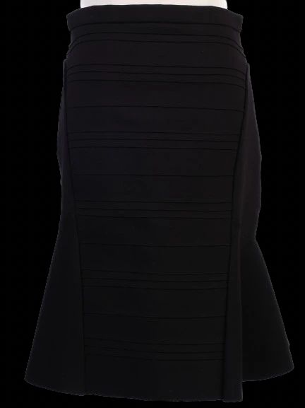 excellent maje black female skirt size m pleated flared hem