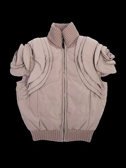 EXCELLENT Valentino Gray Nylon Short-Sleeved Jacket Size S