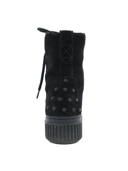 Good Tod's Black Genuine Suede Lace-Up Boots Size 36.5
