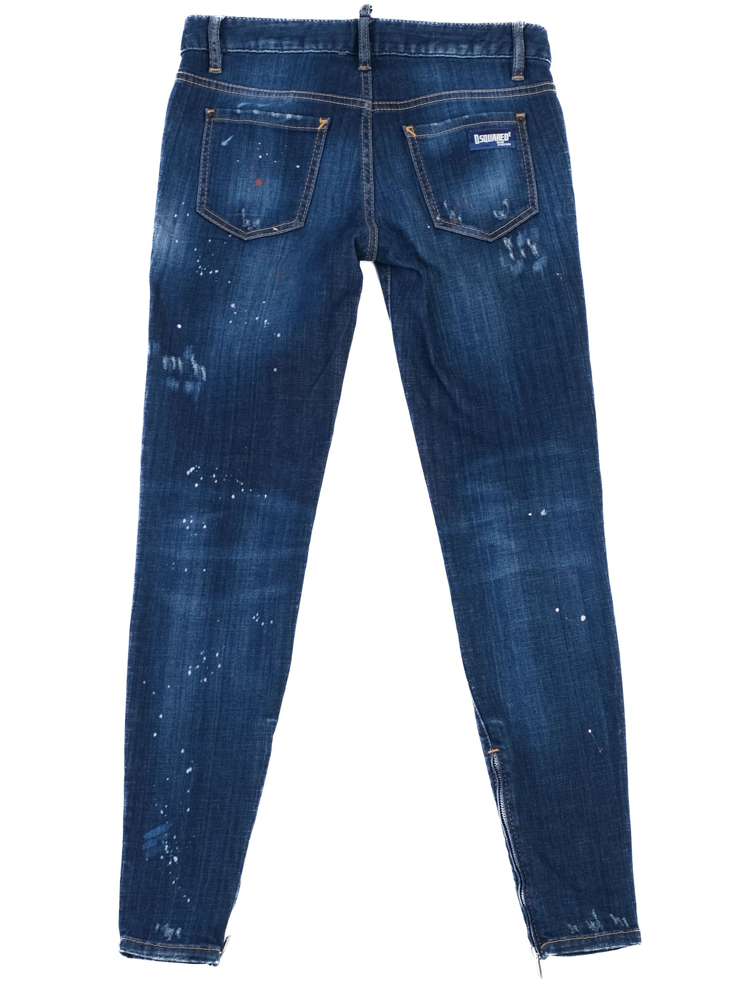 excellent dsquared2 blue distressed denim jeans size m