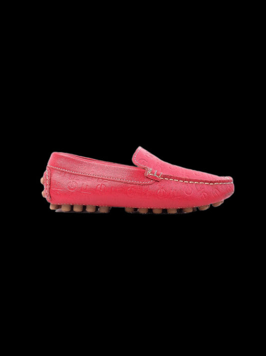 Gianfranco Ferrè Red Leather Moccasin Shoes for Kids Size 31