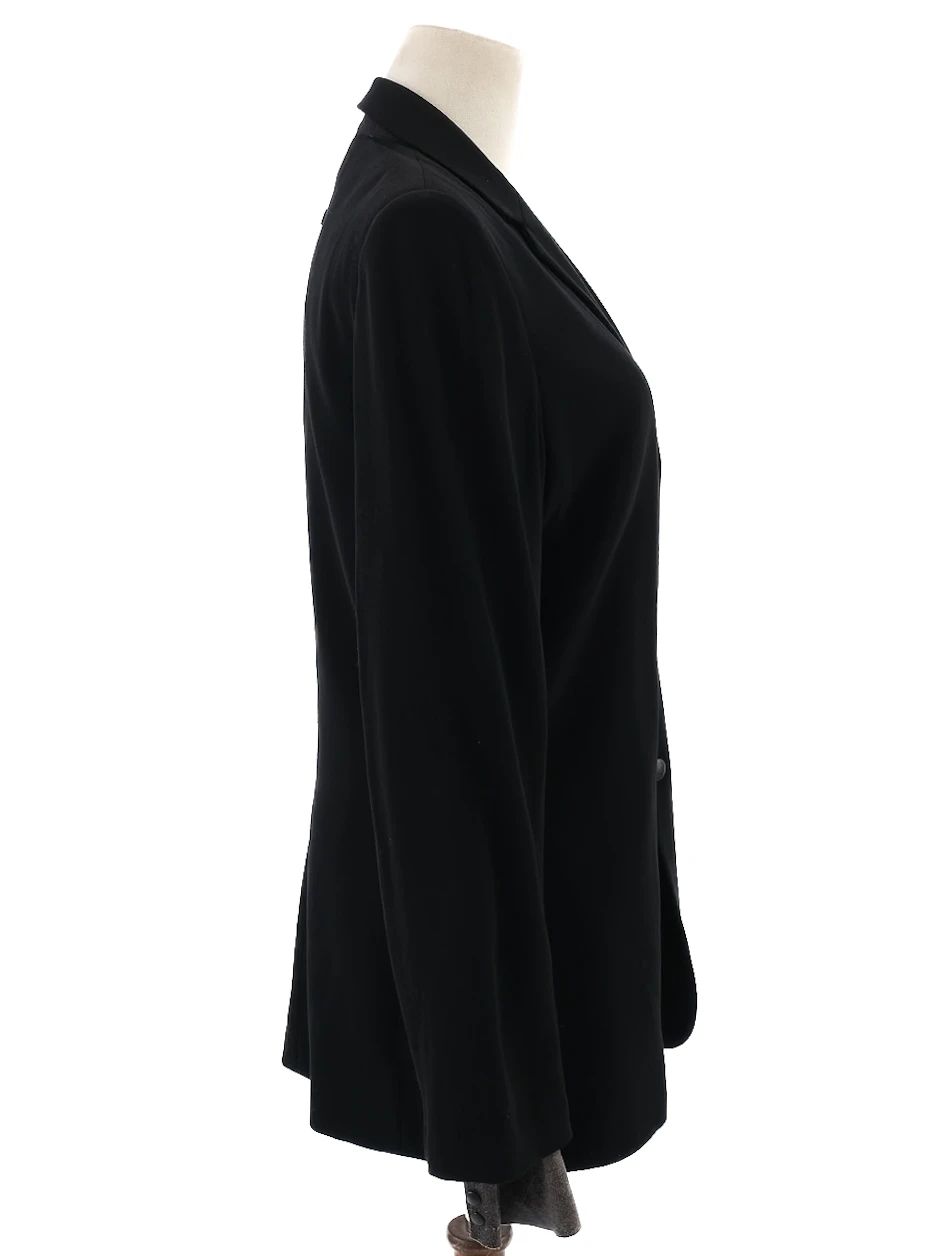 excellent jean-paul gaultier black wool blazer size xl for women