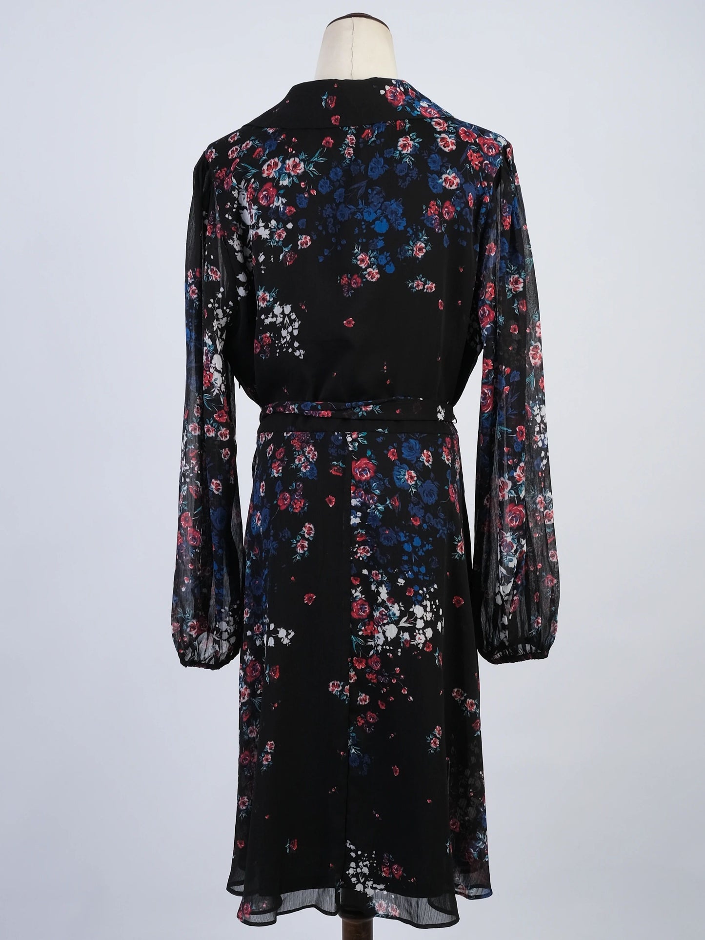 new dkny black floral print dress size n/a