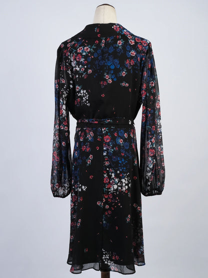 NEW DKNY Black Floral Print Dress Size N/A