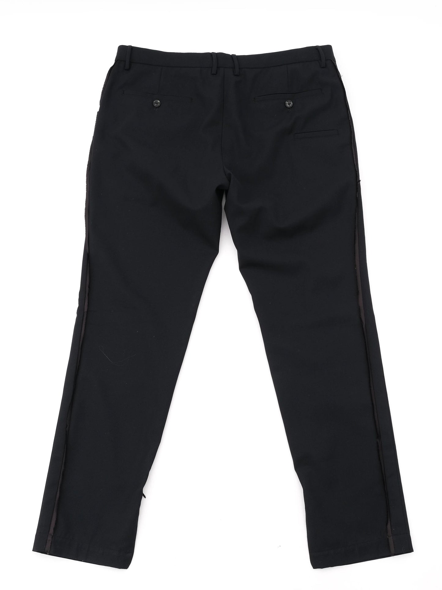 excellent diesel black wool blend pants size l made in tunisia
