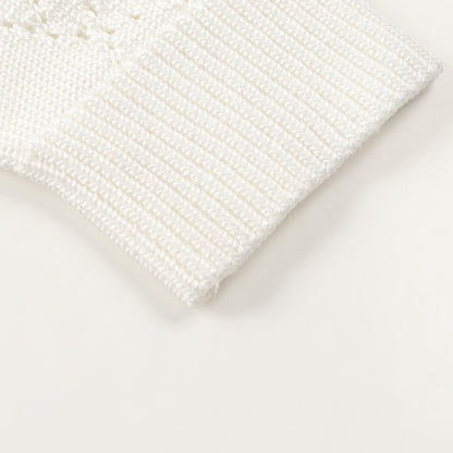 Hermes H Lift Serie Button Cardigan White Rayon Cotton 2e 2710da