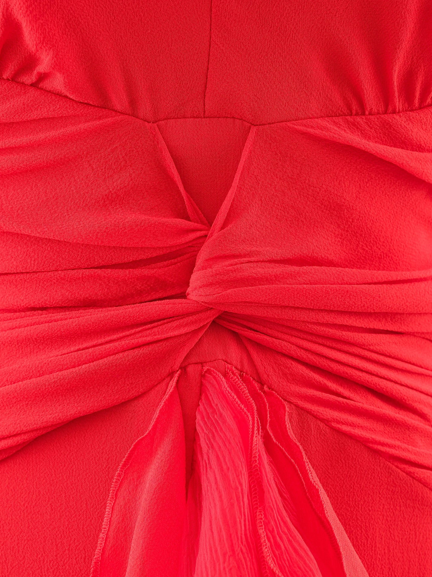 excellent luisa spagnoli red silk evening gown size l halter neck