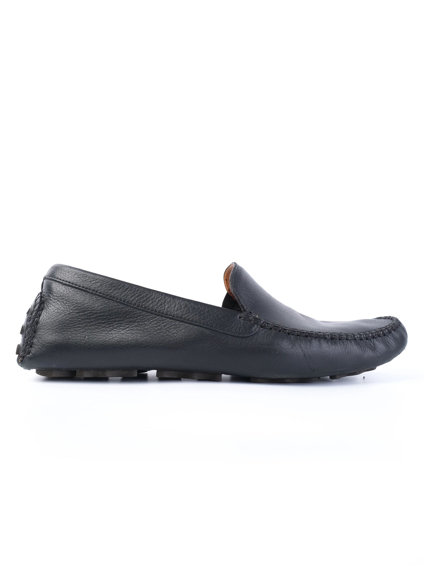 average john lobb black leather loafers size 42 for men