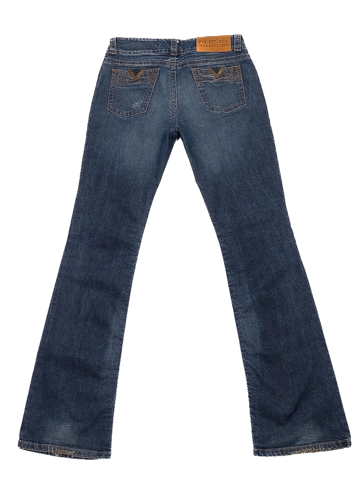 excellent red valentino blue cotton jeans size m
