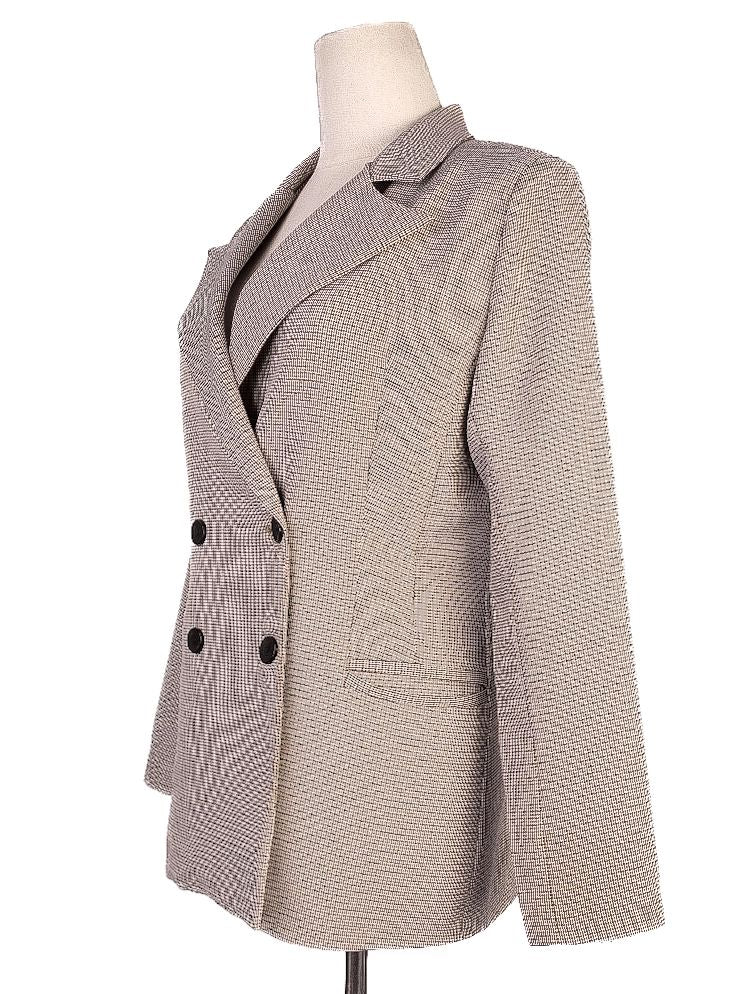 average love moschino orange checked two-piece suit size s