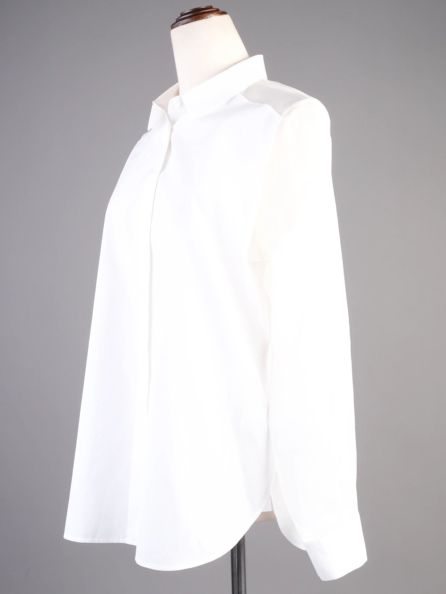 excellent burberry white cotton long sleeve button-up shirt