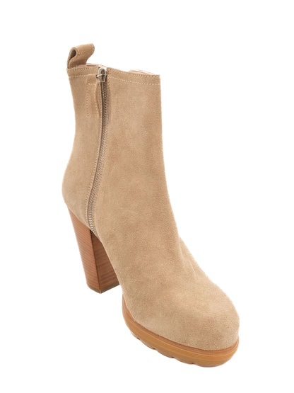 Excellent Escada Gray Genuine Suede Ankle Boots Size 38