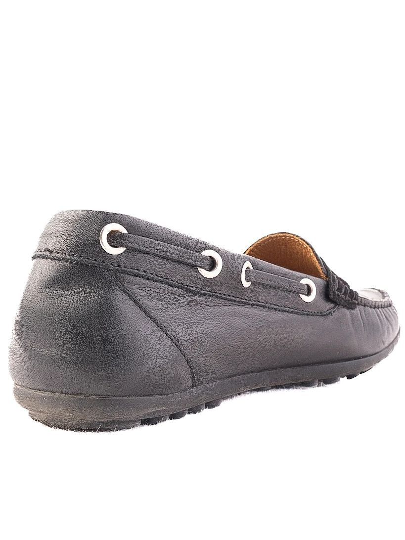 average cezare paciotti black leather loafers size 37 women
