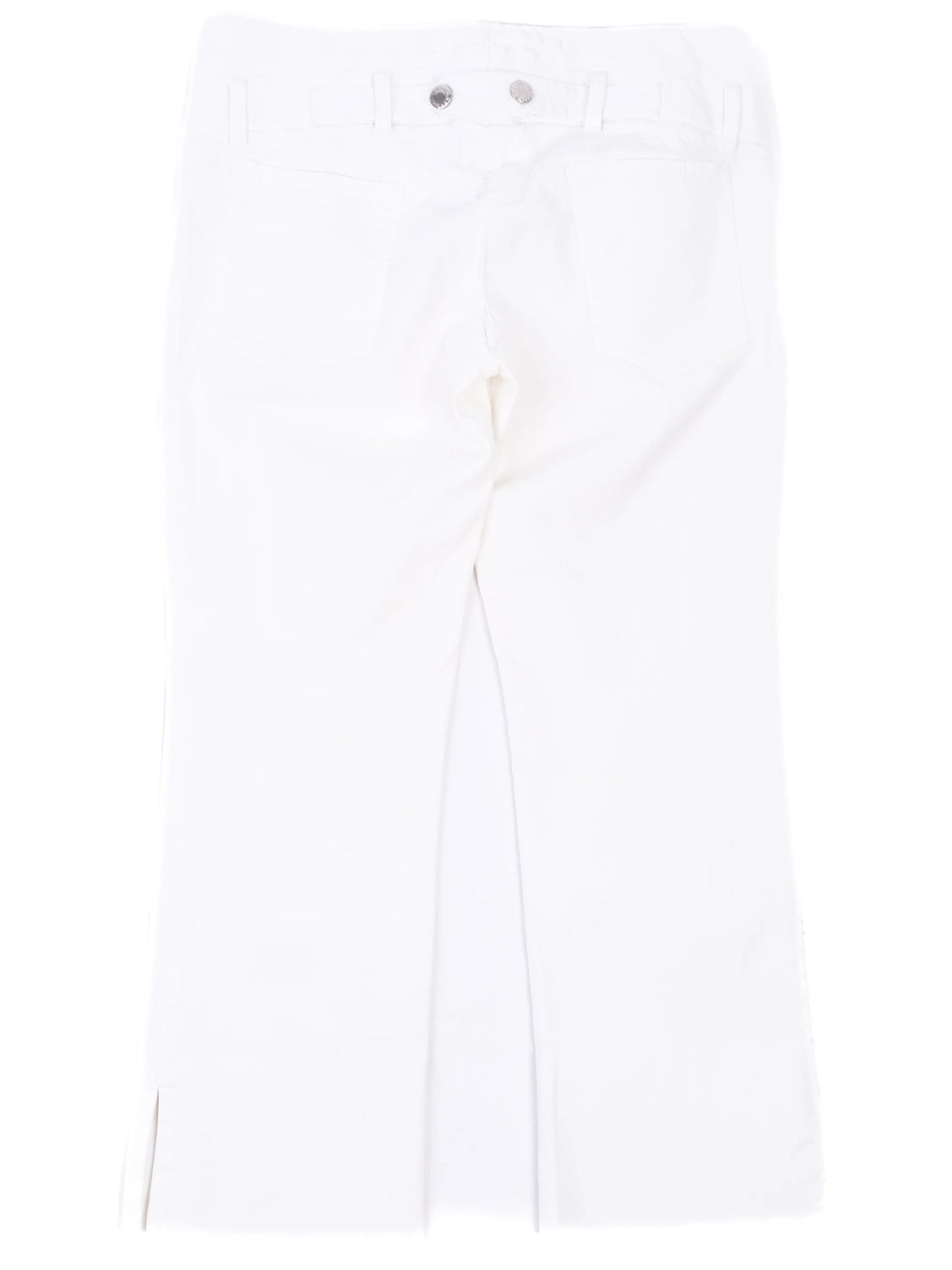 excellent dolce gabbana white cotton women's pants size l