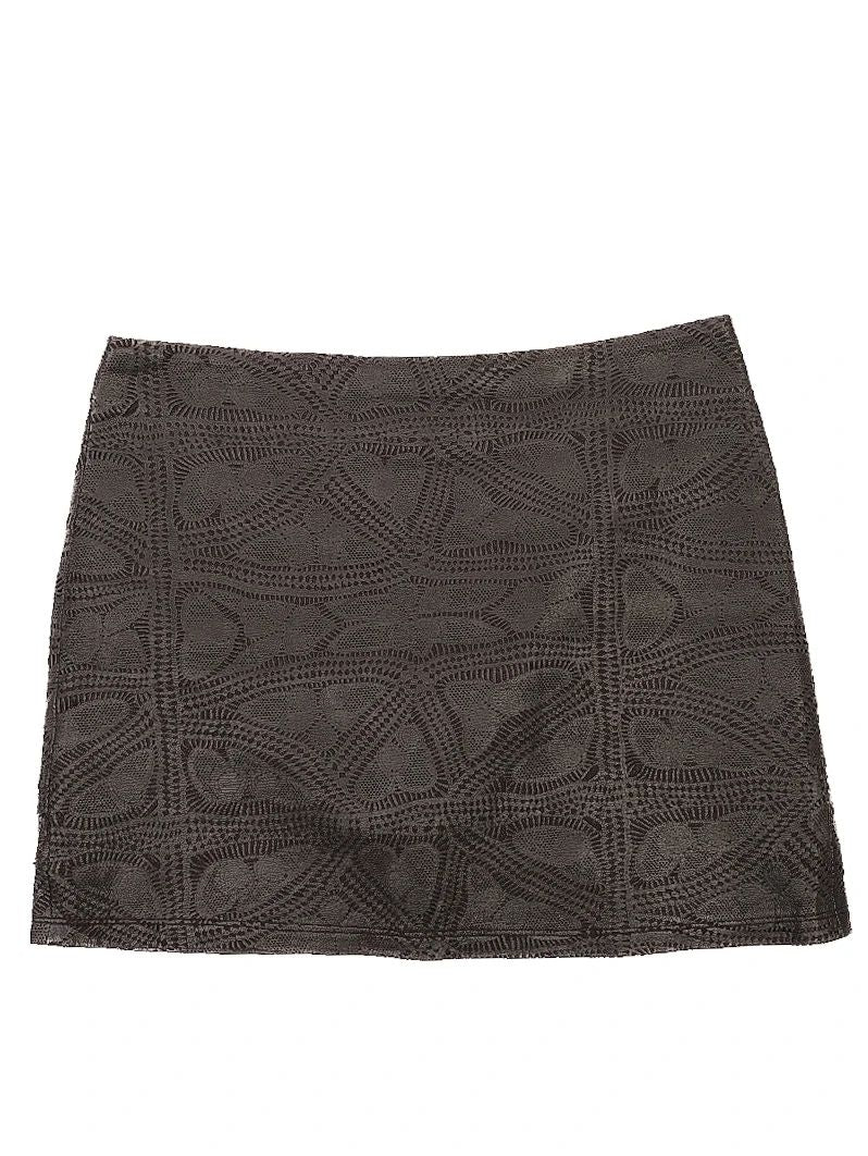 excellent alice+olivia black textured skirt size m