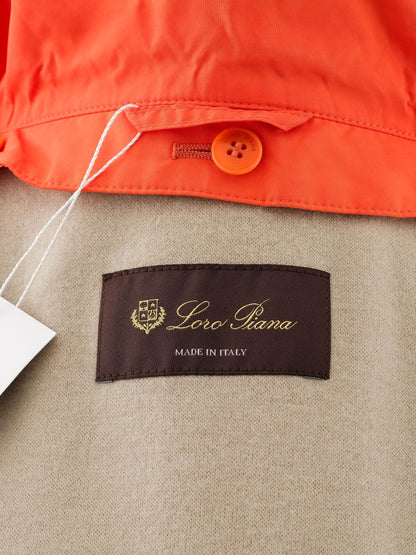 Perfect Loro Piana Orange Hooded Jacket Women's XS