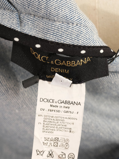 Excellent Dolce Gabbana Sleeveless Denim Dress Blue Size M