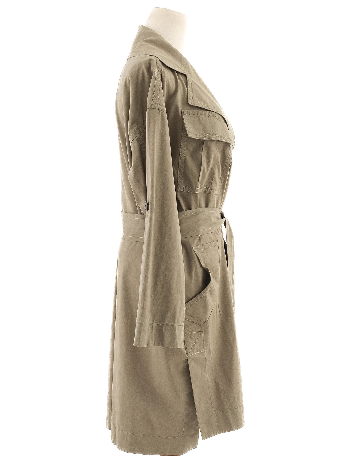excellent vivienne westwood khaki trench coat size s women viscose
