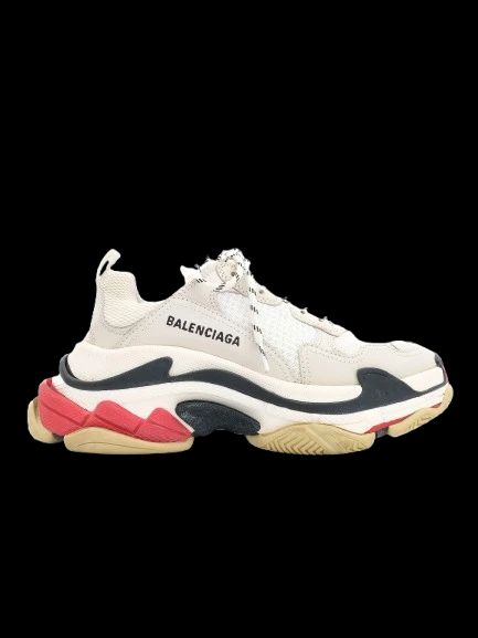 excellent balenciaga triple s sneakers gray textile size 39 women