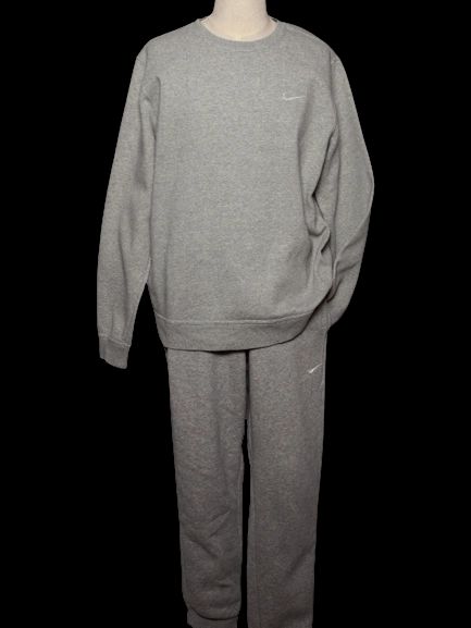 excellent nike gray tracksuit cotton natural xl men