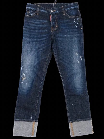 excellent dsquared2 distressed blue jeans size xs women