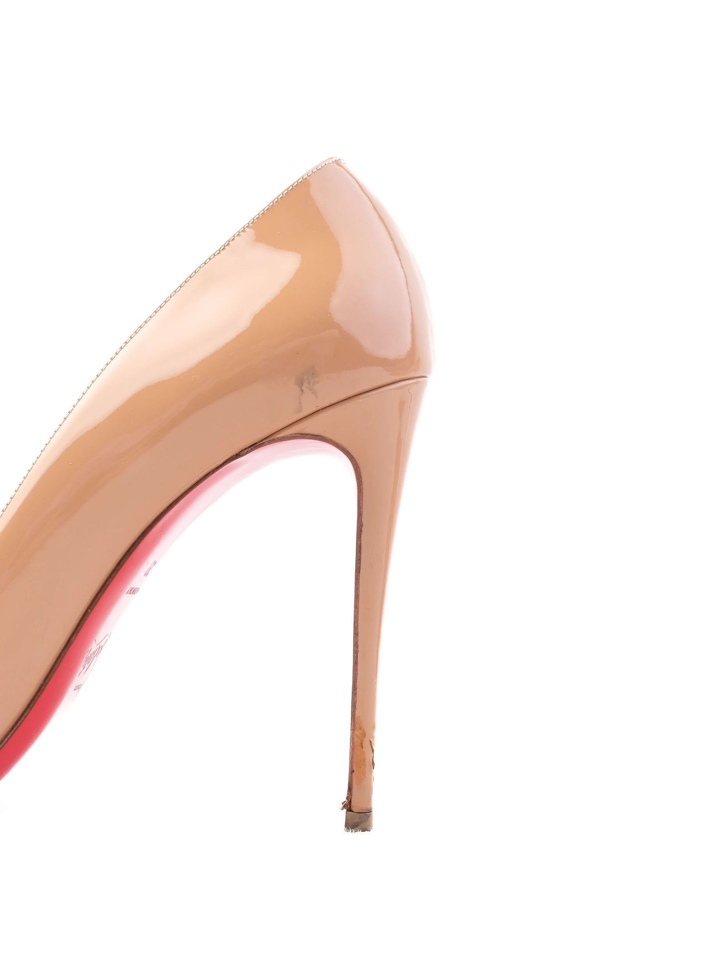 average christian louboutin pink leather high-heeled shoes size 38