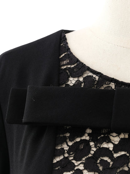 Excellent Paule KA Black Dress with Lace Panels Size XXL