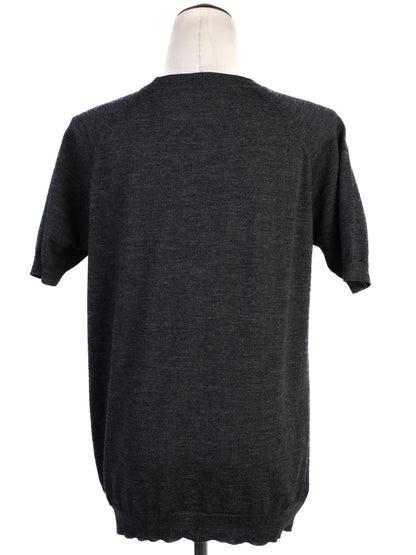Excellent Lanvin Black Wool T-Shirt with Butterfly Design Size L