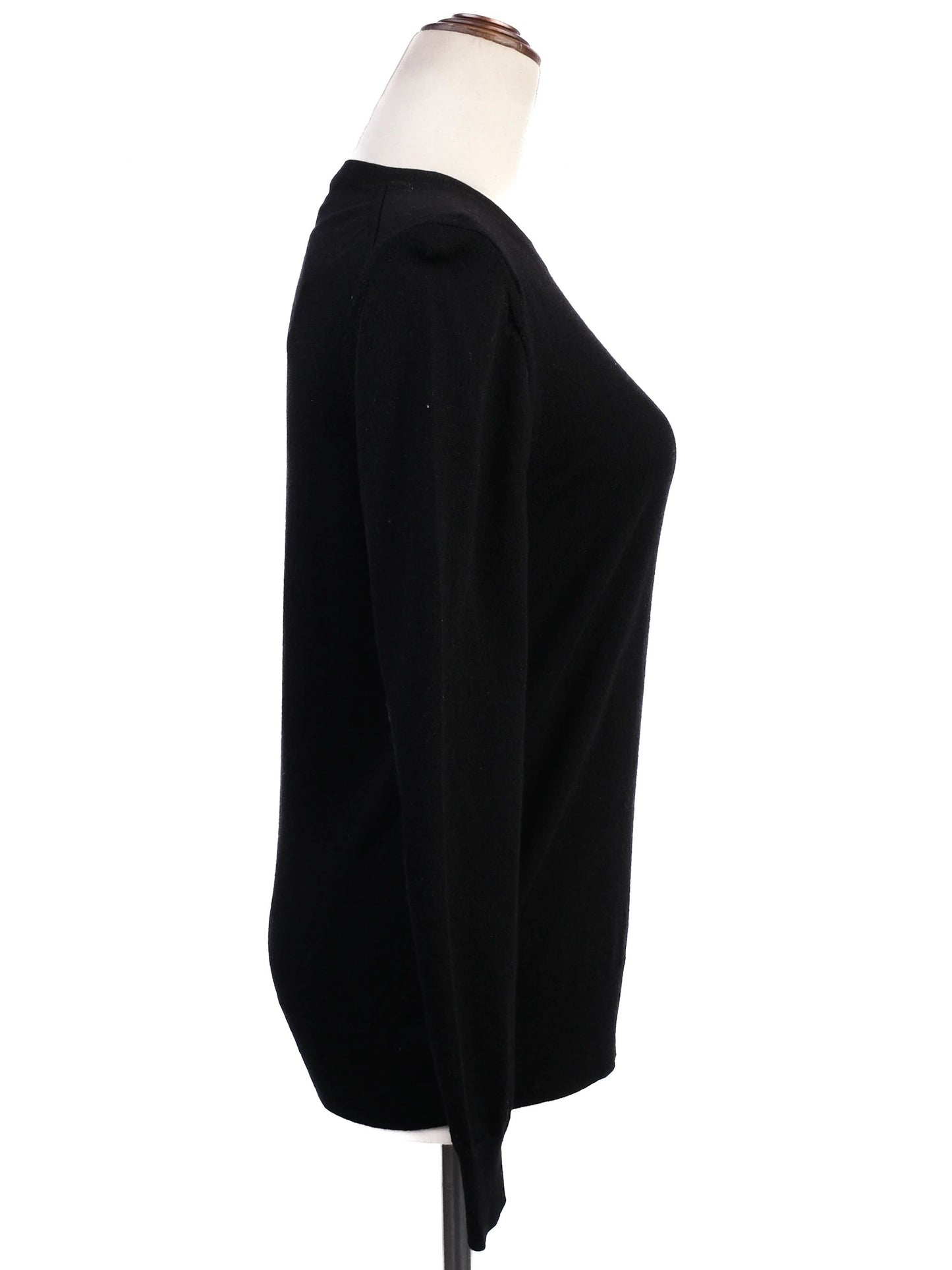 excellent burberry black wool sweater with elbow patches size s