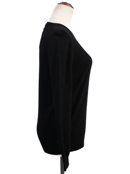 EXCELLENT Burberry Black Wool Sweater with Elbow Patches Size S